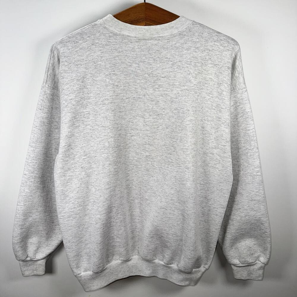 VTG 90’s Pigeon Forge “We Be Hikin” Ash Grey Crewneck Sweatshirt - L - Picture 4 of 5